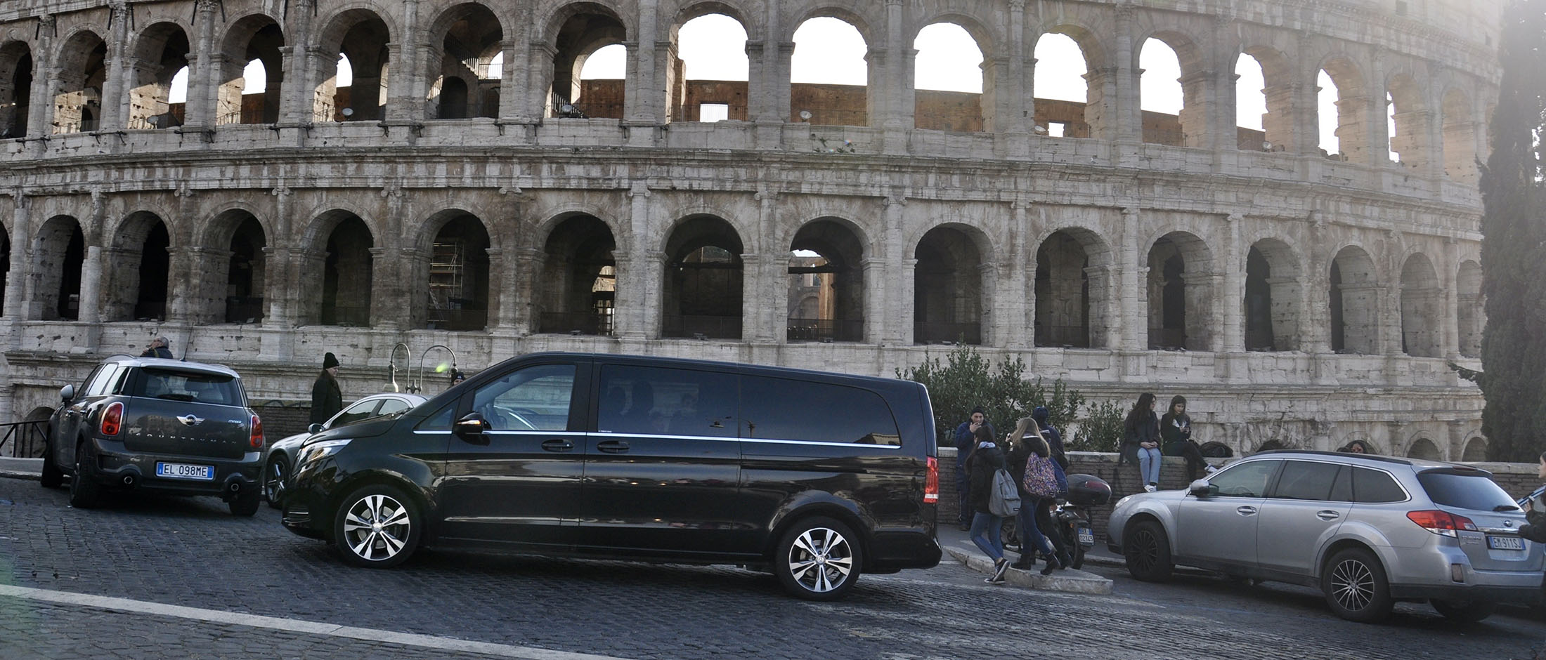 Want your arrival or departure from Rome's Ciampino or Fiumicino airports to be stress-free? Choose one of our Rome Airport Transfers. You can count on us to provide a safe, comfortable, on time transfer to or from either of Rome's major airports. All transfers are done in a luxury Mercedes van and can accomodate up to 7 people. Make your arrival extra special and choose our Welcome to Rome drive option: You'll get a brief Rome city tour by private car before being dropped in your hotel. 